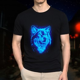  Luminous Darkness Ghost Dance Short T-shirts Male Fluorescent Hip Hop T-shirt