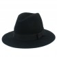 100% Wool Wide Brim Floppy Felt Trilby Bowknot Fedora Hat
