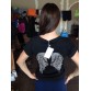 2017 Punk Rock T shirt Women Wing Sequins 