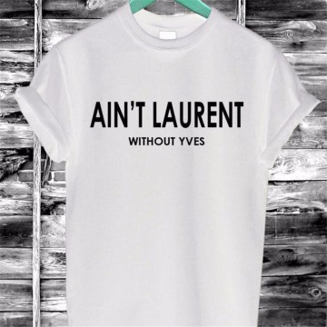 2017 AIN T ZA Letters Print Cotton Casual Funny T-Shirt Black White32545787115