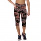  Floral Printing Capris Leggings Lady's  Casual Stretched Pants  