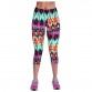  Floral Printing Capris Leggings Lady's  Casual Stretched Pants  