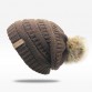 Double layer fur ball cap pom poms winter hat32779558295