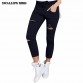 Women leggings high waist 95% cotton elastic belt pencil pants 