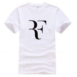  Roger Federer RF Print T Shirt Men Short Sleeve 
