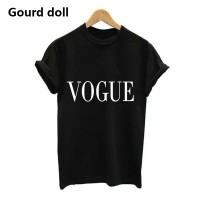  VOGUE Letter Printed T-Shirts Women T