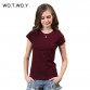 Pretty Women Cotton Elastic Basic T-shirts