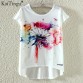  Cute T Shirt  Cat Print 