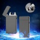 Luxury Dual Arc Electronic USB Lighter Flameless Windproof Cigarette Lighter Plasma Rechargeable 