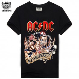 AC DC hip hop fashion heavy metal t shirt