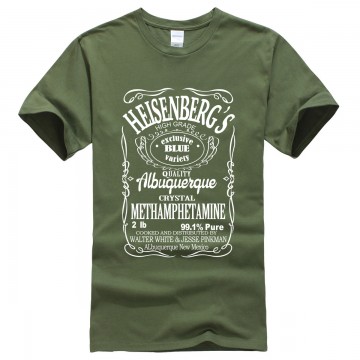 Breaking Bad Heisenberg letter T-shirt hip hop blouse men's sportswear t shirt 