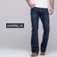 Mens jeans boot cut leg slightly flared slim fit classic denim Jeans1785352708