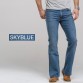 Mens jeans boot cut leg slightly flared slim fit classic denim Jeans1785352708