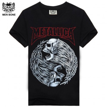 Metallica Skull Print Heavy Metal Rock  T shirts32592904843