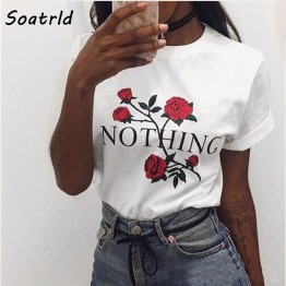 Rose Print Female T Shirt