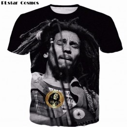  Reggae Star Bob Marley Prints t shirts 