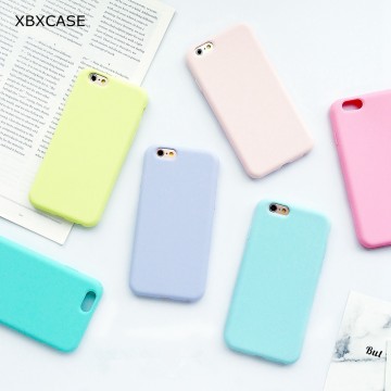  Macarons Color Silicone Frosted Matte Phone Case 