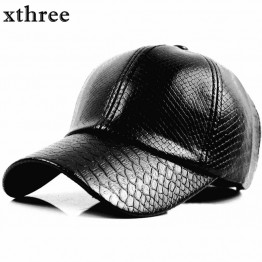 Faux Leather cap hip hop snapback hat for women